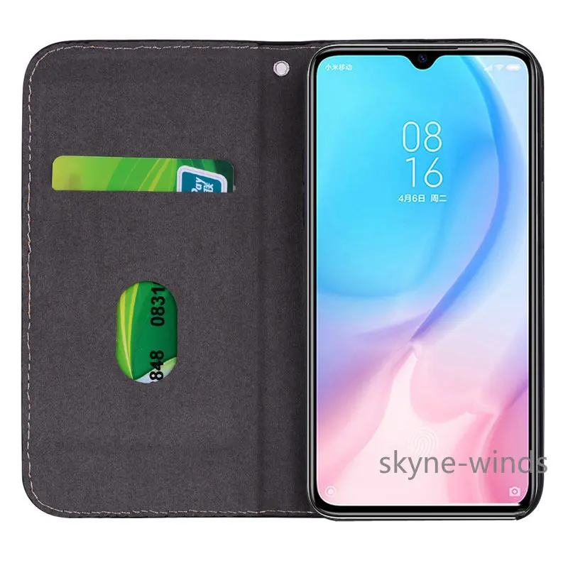 Роскошный блестящий чехол для Xiaomi mi 9 Lite, чехол из искусственной кожи, силиконовая рамка для Funda Xiaomi mi 9 Lite, чехол mi 9 Lite, откидная крышка