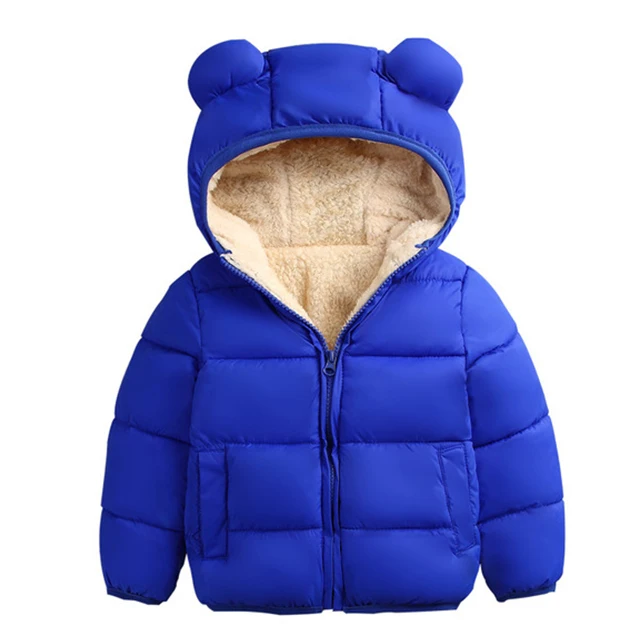 Детские куртки осень зима стильная куртка для мальчиков пальто теплая верхняя одежда для девочек пальто Одежда для детей От 1 до 5 лет - Цвет: blue