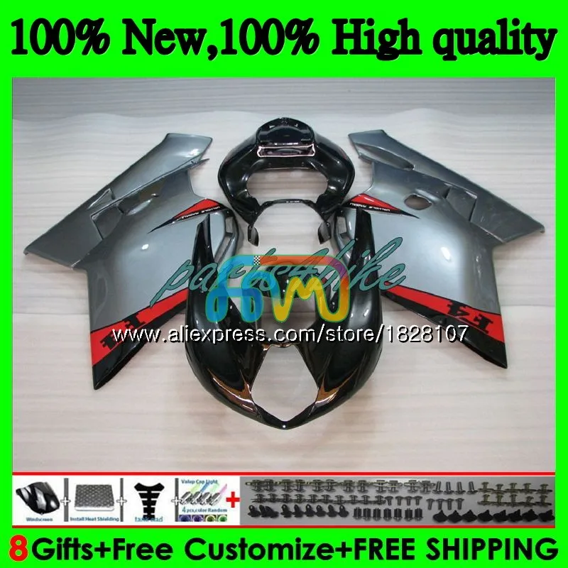 Тюнинг-пакет для MV Agusta F4 R312 750S 1000 R 750 1000CC 05 06 68BS. 24 1000R 312 1078 1+ 1 мА мВ F4 2005 серого и черного цветов, 2006 обтекатели