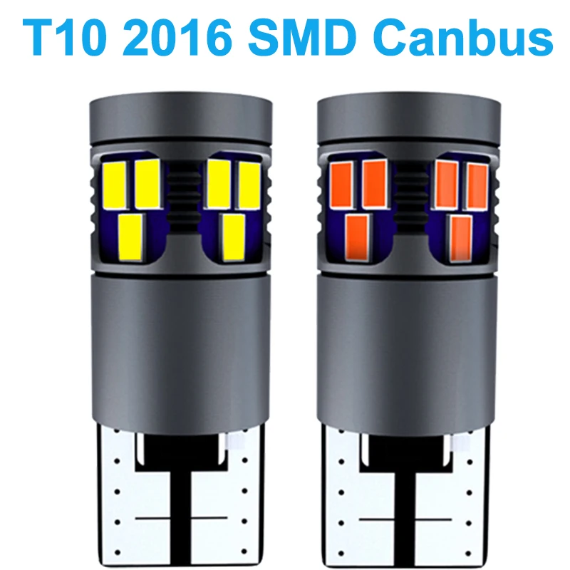 Автомобильный светодиодный светильник T10 W5W светодиодный светильник Canbus No error 5W5 12V 18 SMD 6500K супер яркий белый Авто Клин боковые внутренние огни красный