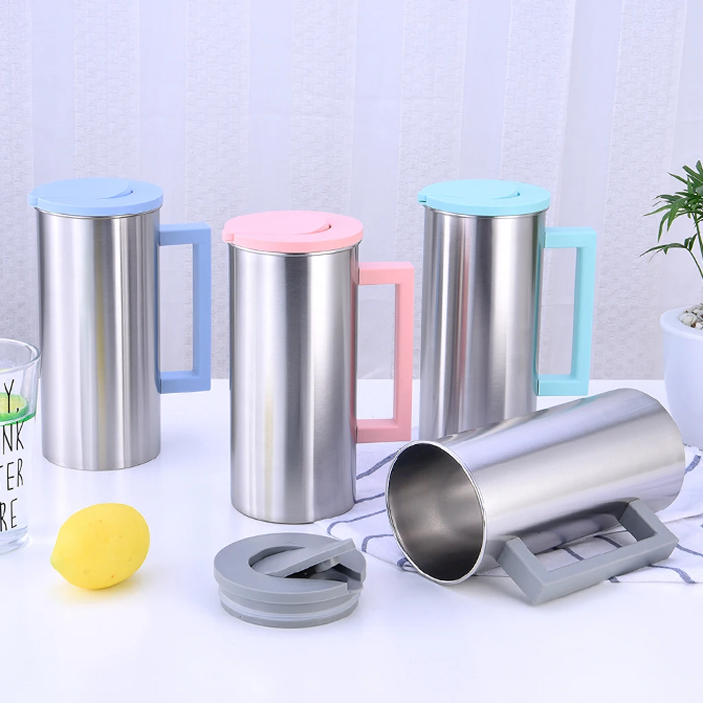 Stainless Steel Water / Cocktail / Juice / Drinks /Beverage Pitcher Jug 1.8L