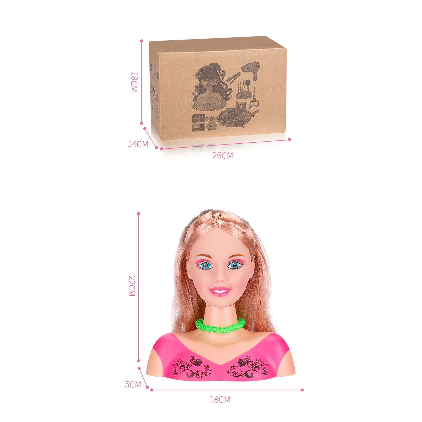 35 Piece Kids Hairdressing Makeup Dolls Non-Innovative Toy Simulation Dolls Princess Hairdressing Dolls Toys Girls Playset 6