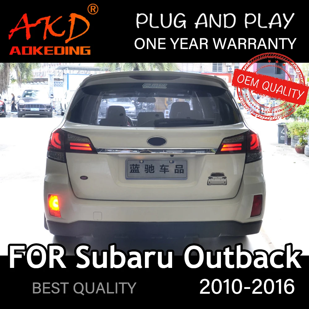 Tail Light For Subaru Outback 2010-2016 автомобильные товары Rear Lamp LED  Lights Car Accessories Outback Taillights