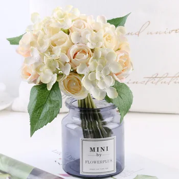 

18 Head Rose Hydrangea Wedding Decoration Artificial Rose Rose Flower Bridal Bouquet Artificial Rose Rose Flower