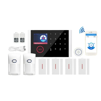 

Gsm Sms Wifi Smart Home House Office Security Burglar Alarm Systems Kit(Set 2)