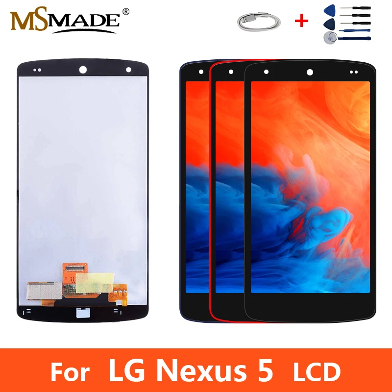 

Original For LG Optimus Nexus 5 D820 D821 LCD Touch Screen Digitizer Display Replacement Assembly Parts With Frame 100% Tested