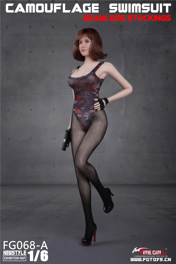 Fire Girl игрушки FG068 A/B/C 1/6 Камуфляж Купальник бесшовные чулки Набор для 12 дюймов Phicen Tbleague Jiaoudoll Фигурка DIY