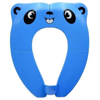 

Portable Toilet Training Seat for Toddlers. Large Upgraded Folding Travel Potty Seat. Extra Stable, Powerful and Safe, with Hand