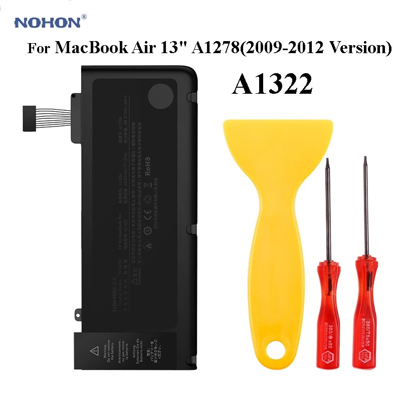 Аккумулятор Nohon для ноутбука MacBook Air 13 &quot A1322 A1278(2009-2012Year) MC101 MD101 MD313 MB990 MB470 MC700 MC724 MC374