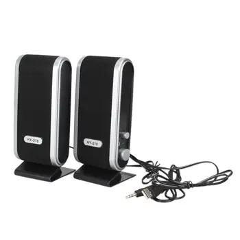 

6W Mini Portable USB Speakers With Power Control LED Volume Control Earphone Jack for Notebook Laptop Desktop PC Music Player