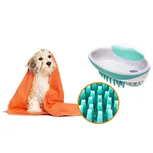 Щетка для купания домашних животных Простая душевая кабина массажные щетки Расческа для удаления волос собаки кошки домашние животные для ухода и чистки инструмент