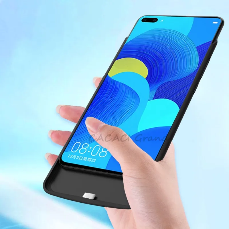 Чехол для huawei Nova 6, внешний аккумулятор, 6500 мА/ч, Беспроводная зарядка, внешний аккумулятор для huawei Nova 6, чехол для внешнего зарядного устройства