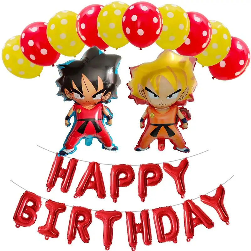 2 Wukong hero Son Goku 7 Dragon Ball динозавр воздушный шар из фольги шар на день рождения украшения принадлежности для детей Мальчики игрушки air globos - Цвет: 2