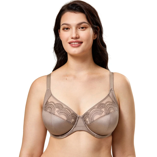 Women's Sexy Sheer Lace Bra Plus Size Full Figure Non Padded Underwire  Support - Bras - AliExpress