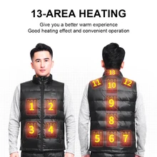 Heating Vest 13 Areas Heater 3  Intelligent Temperature Control USB Infrared Heated Vest jacket Electric for Men Women Sports C
