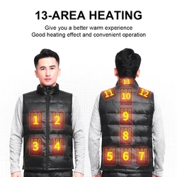 Heating Vest 13 Areas Heater 3  Intelligent Temperature Control USB Infrared Heated Vest jacket Electric for Men Women Sports C