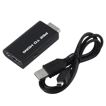 

New Mini for PS2 to HDMI Video Converter Adapter with 3.5mm Audio Output for HDTV Portable Size Converter Black