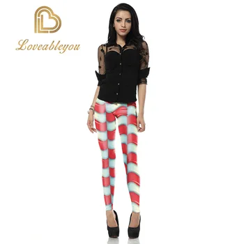 

S-XL High Elastic Women Leggings Pencil Digital Print Colorful Pants KDK1612