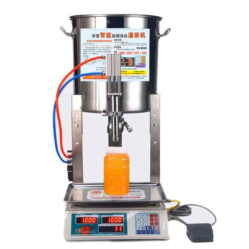 

Automatic Honey Filling Machine Manual Sesame Oil Sesame Sauce Yogurt Milk Weighing Liquid Quantitative Filling Machine 12V