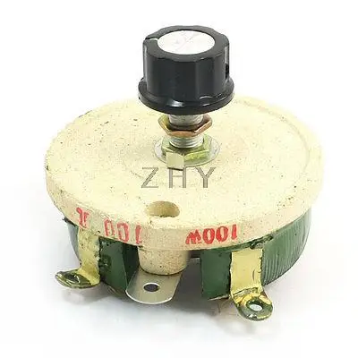 

100W 100 Ohm Ceramic Wirewound Potentiometer Rotary Resistor Rheostat