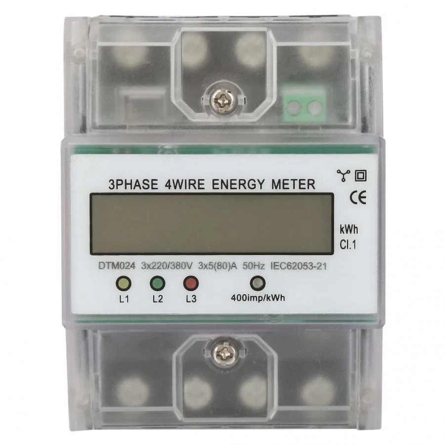 Ac 220 380v 5 80a Konsumsi Energi Listrik Digital Power Meter 3 Phase 4p Kwh Meter Dengan Lcd Digital Wattmeter Meteran Listrik Aliexpress