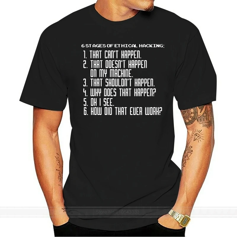 Printed Sunlight White Hat Pentester Ethical Hacker T-Shirt For Mens Classical Hilarious T Shirts O-Neck Clothes | Мужская одежда