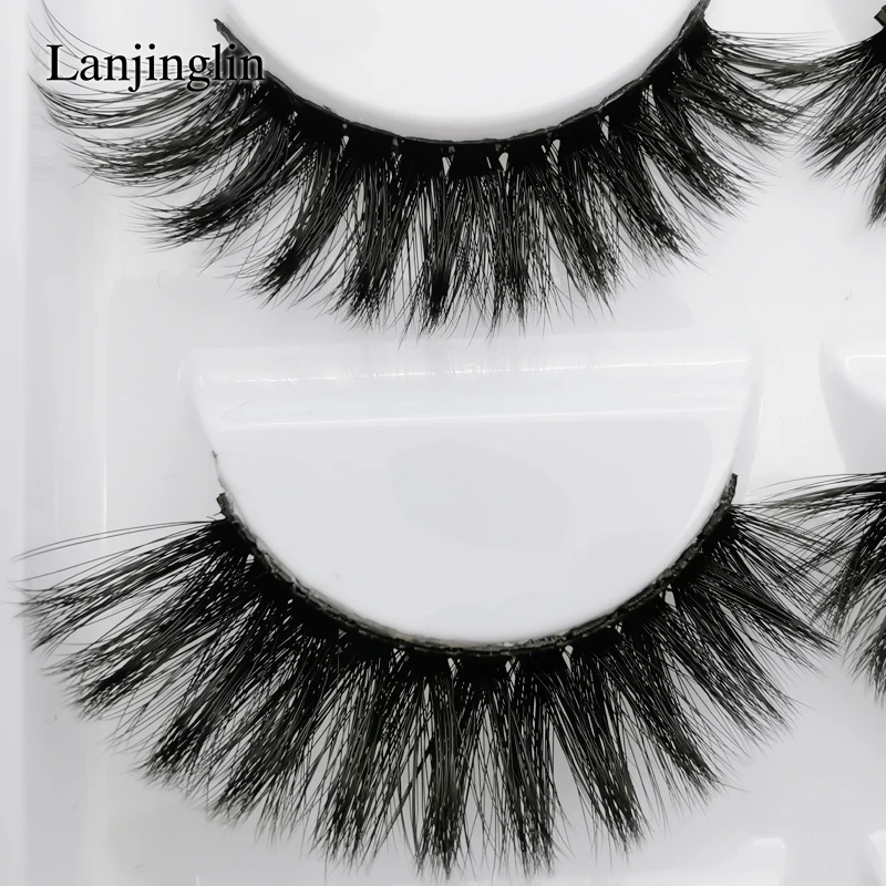 10 boxes / lot LANJINGLIN mink eyelashes natural long false eyelashes 100% handmade soft 3d mink lashes makeup faux cils G806 Fake Eyelashes False Eyelashes