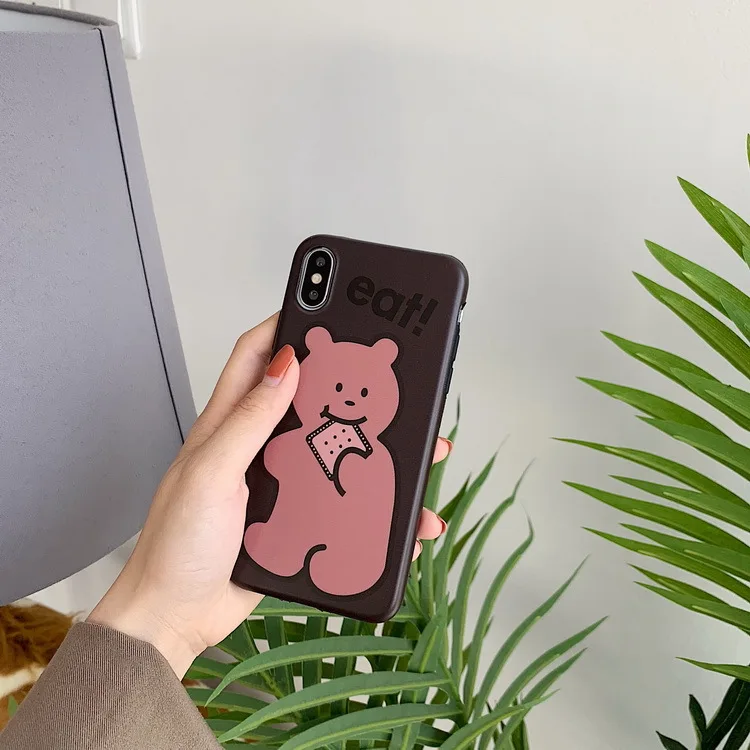 Милый черный ретро чехол для телефона с печеньем iPhone X XR XS 11 Pro MAX силиконовый 7 Plus 8 6