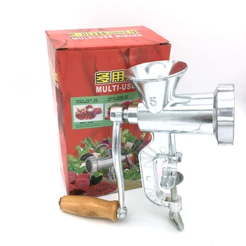 

Hand Operate Aluminium Alloy Manual Meat Grinder Sausage Beef Mincer With Tabletop Clamp Kitchen Home Tool