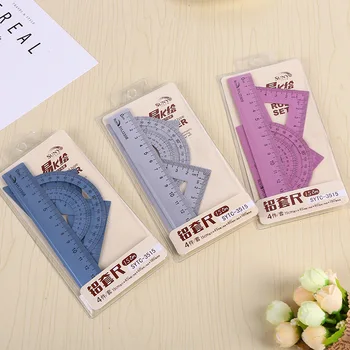 

Aluminum Triangle Ruler Set Simple and Durable Includes Ruler Isosceles Triangle Plate Right Angle Triangle and Ruler Protractor