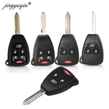 Jingyuqin 3/4/5/6 botão remoto fob caso chave do carro escudo para dodge dakota durango carregador jeep grand cherokee chrysler 300 cidade