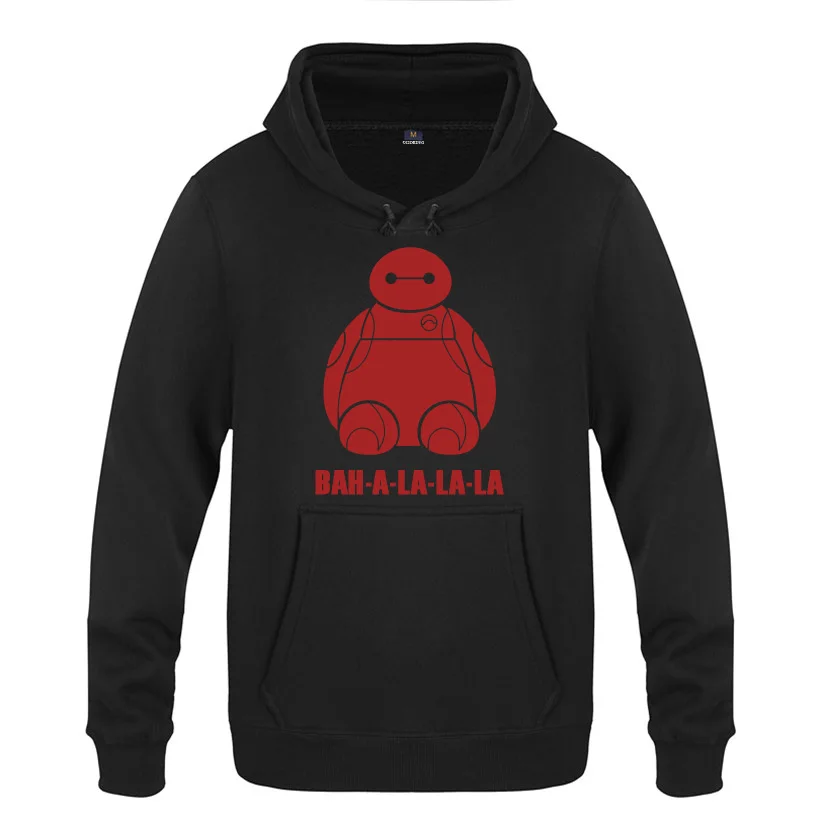 HEY HOT BAYMAX BAH-A-LA-LA-LA Большой Герой 6 толстовки мужские мужские пуловеры флисовые толстовки с капюшоном - Цвет: HEY HOT