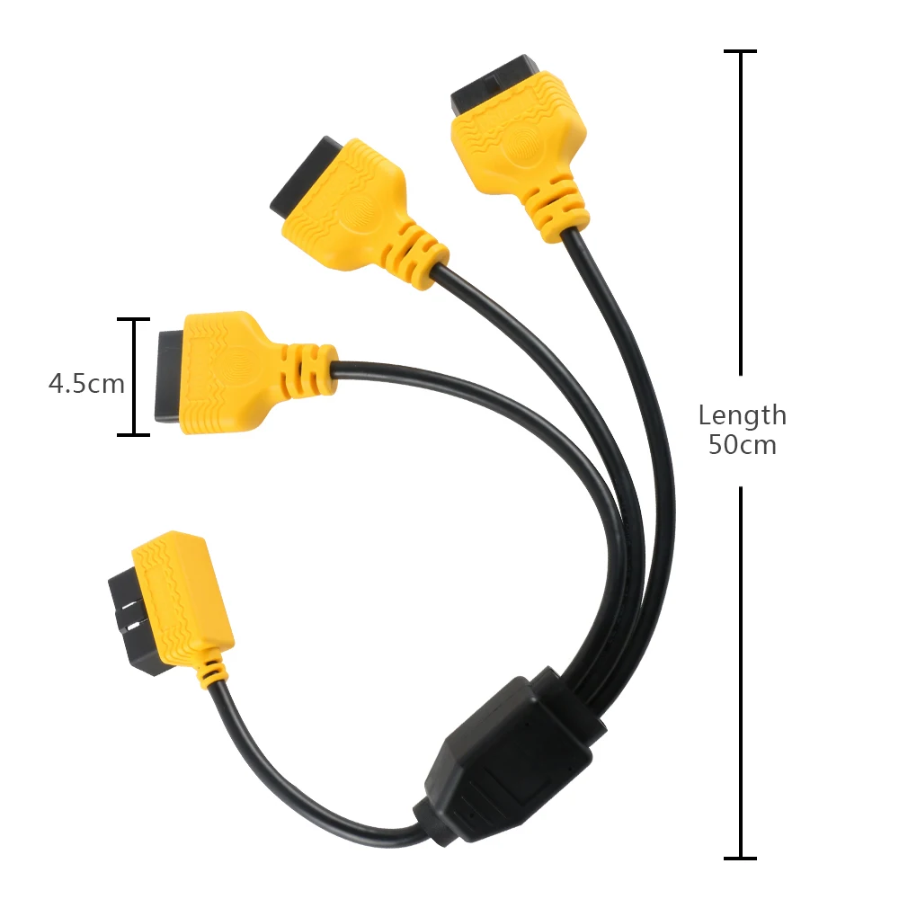 AUTOOL 16 Pin Obd2 кабель-удлинитель 50 см ODB кабель-удлинитель OBDII OBD 2 гнезда OBD штекер 16 Pin плоский разъем