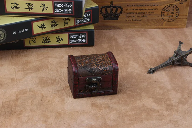 Коробка для хранения Ретро металлический замок декоративная коробка для хранения ювелирных изделий классический ручной работы деревянный сундук для хранения