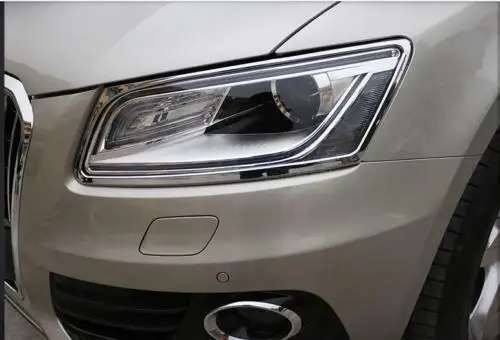Для Audi Q5 2008- Хромированная передняя фара и задняя крышка на заднюю фару автомбиля отделка 4 шт