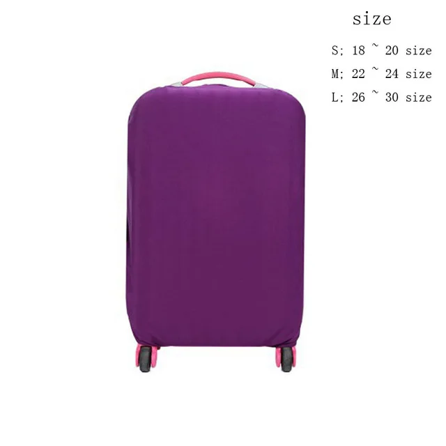 purple Костюм, чехол на колесиках, чемодан, защитный чехол для 18-32 дюймов, аксессуары для путешествий, Чехол для багажа, эластичный чехол - Цвет: purple