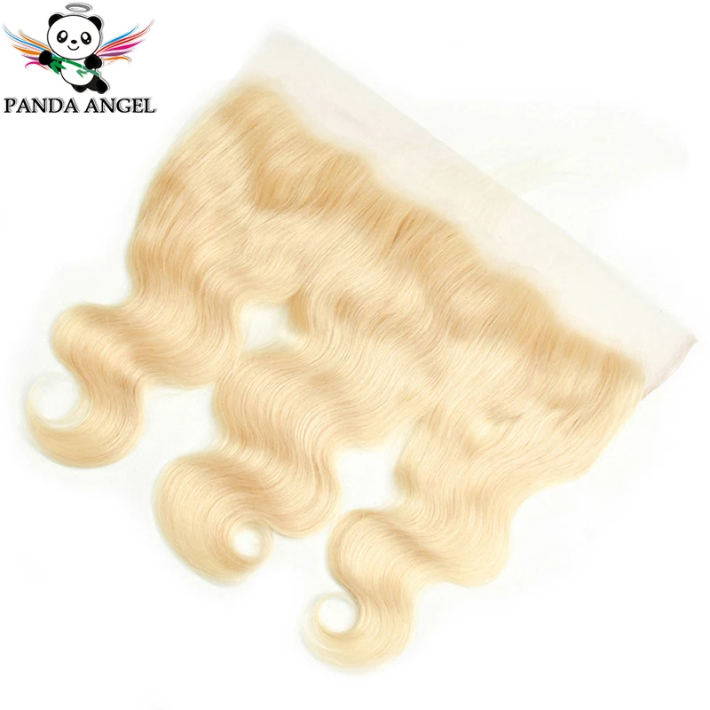 Panda Angel 13х4 фронтальная кружевная лента 613 блонд бразильские Remy человеческие волосы объемная волна Кружева Фронтальная 13*4 уха до уха фронтальная кружевная застежка