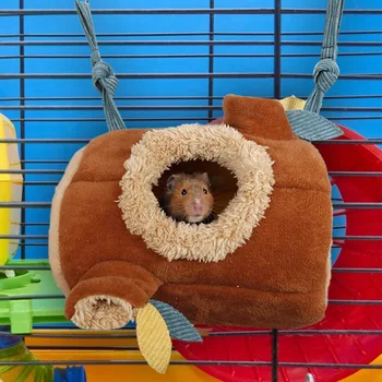 

House Cage Nest Hamster Accessory Winter Hamster Nest Squirrel Pet Sleeping Bed Small Animals Hedgehog Warm House