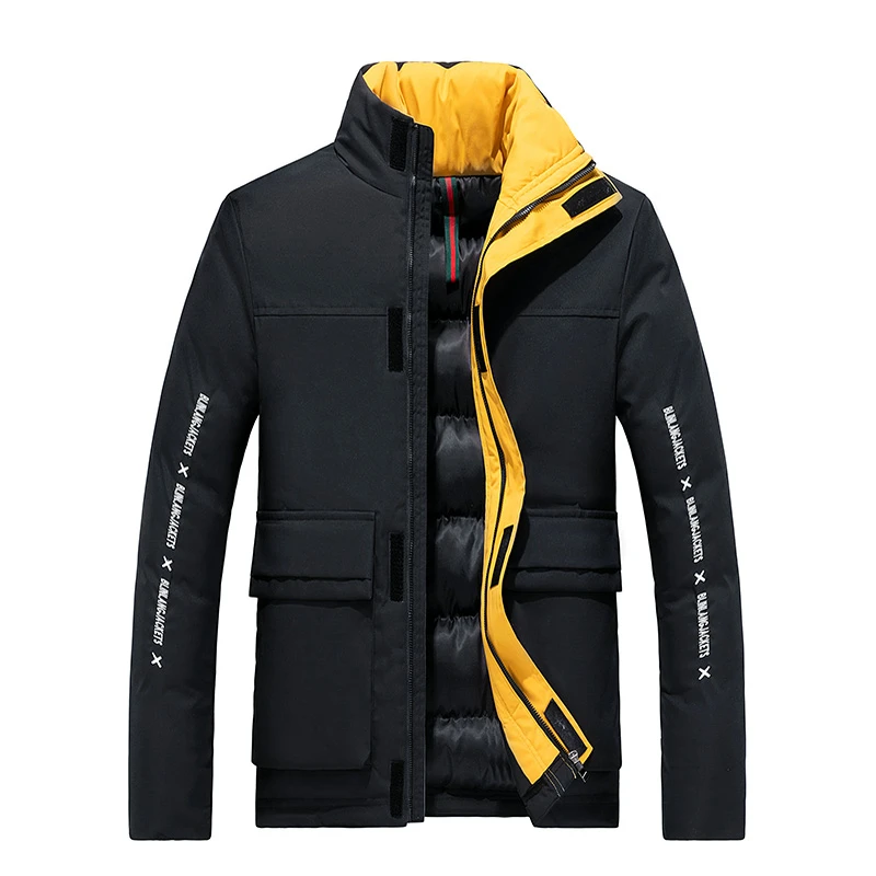 

2020 Men Winter Jackets Mens Solid Color Parkas Men's Stand Collar Warm Thick Jacket Male Fashion Casual Overcoats