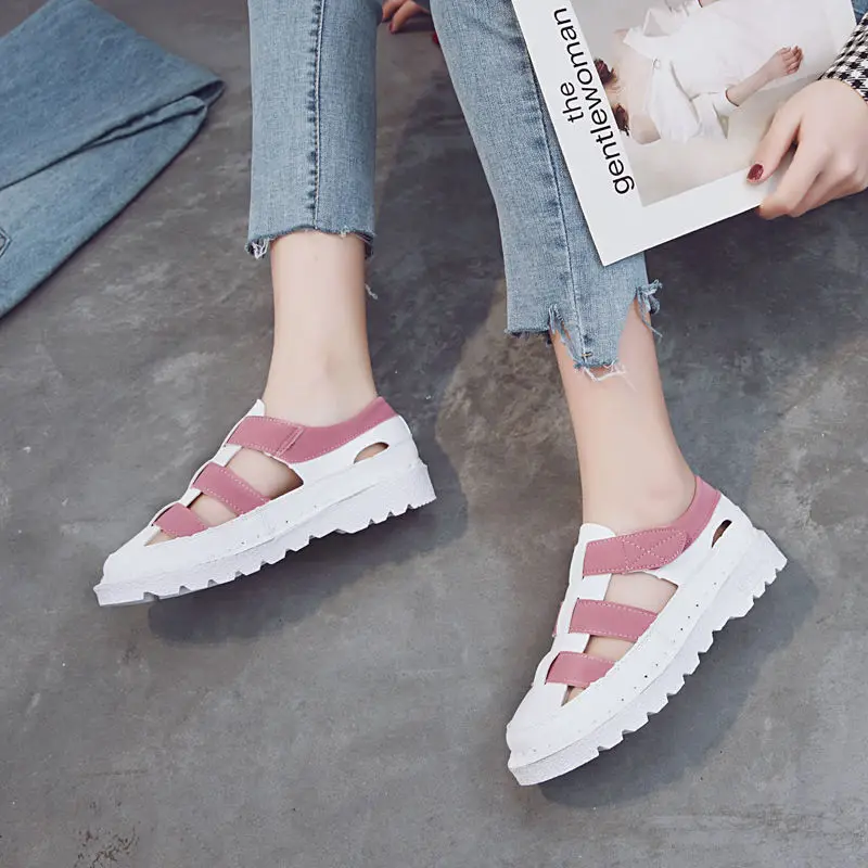 Hot 2021 Summer Women Comfy Flats Loafers Mother Soft Leather Cool Female Girls Casual Walking Footwear Lady Platform Flats