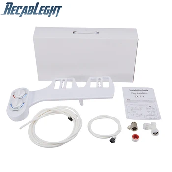 

Recableght Cold Hot Water Spray Non-Electric Bidet Toilet Buttock Wash Cleaning Sprayer Easy To Install Toilet Seat Attachment