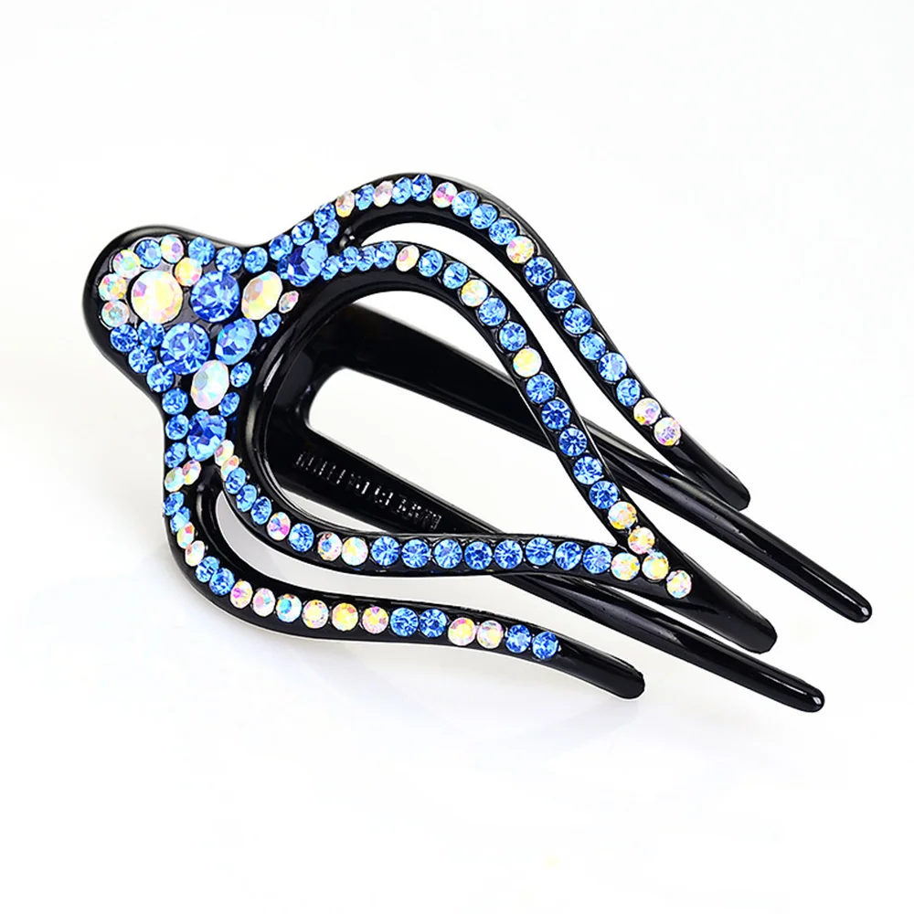 Fashion Rhinestone Hairpins Barrettes Big Size Duckbill Disk Hair Clips Disk Hair Hairpin Claws Hairdress For Women Accessories
