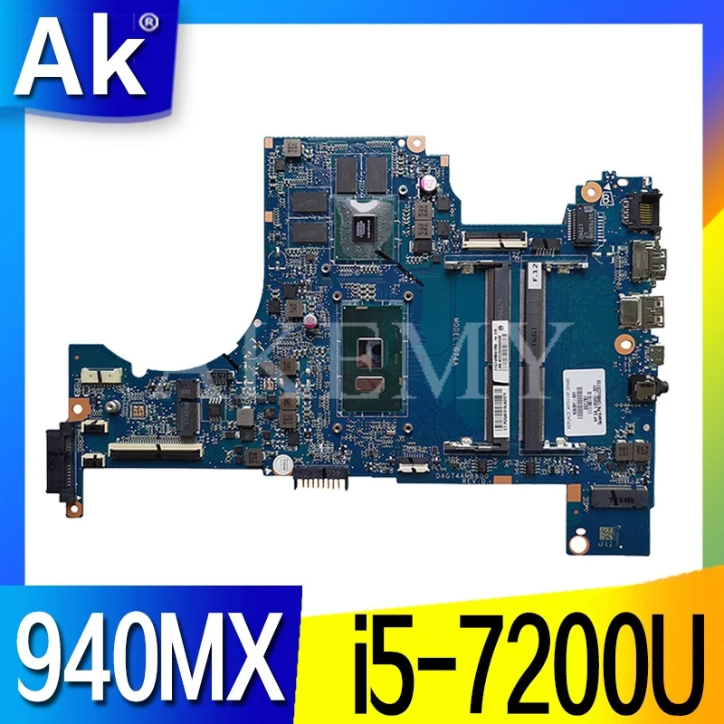 926281-001 926281-601 DAG74AMB8D0 w i5-7200U cpu 940MX/4GB GPU для ноутбука For HP Pavilion 15T-CC000 15-cc Series PC