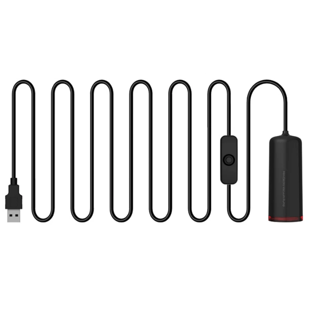 Черный Мини Вакуумный уплотнитель насоса автоматический USB Электрический насос с мешками для хранения одежды еды DNJ998 - Цвет: Черный