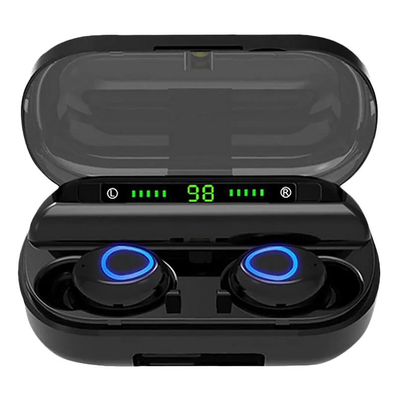 V10 TWS Bluetooth наушники с микрофоном светодиодный дисплей беспроводные Bluetooth наушники водонепроницаемые шумоподавляющие головки