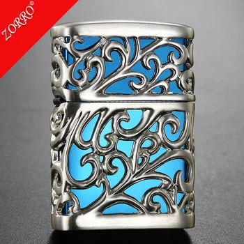 

Zorro pure copper kerosene lighter creative windproof hollow out gold old-fashioned lighter