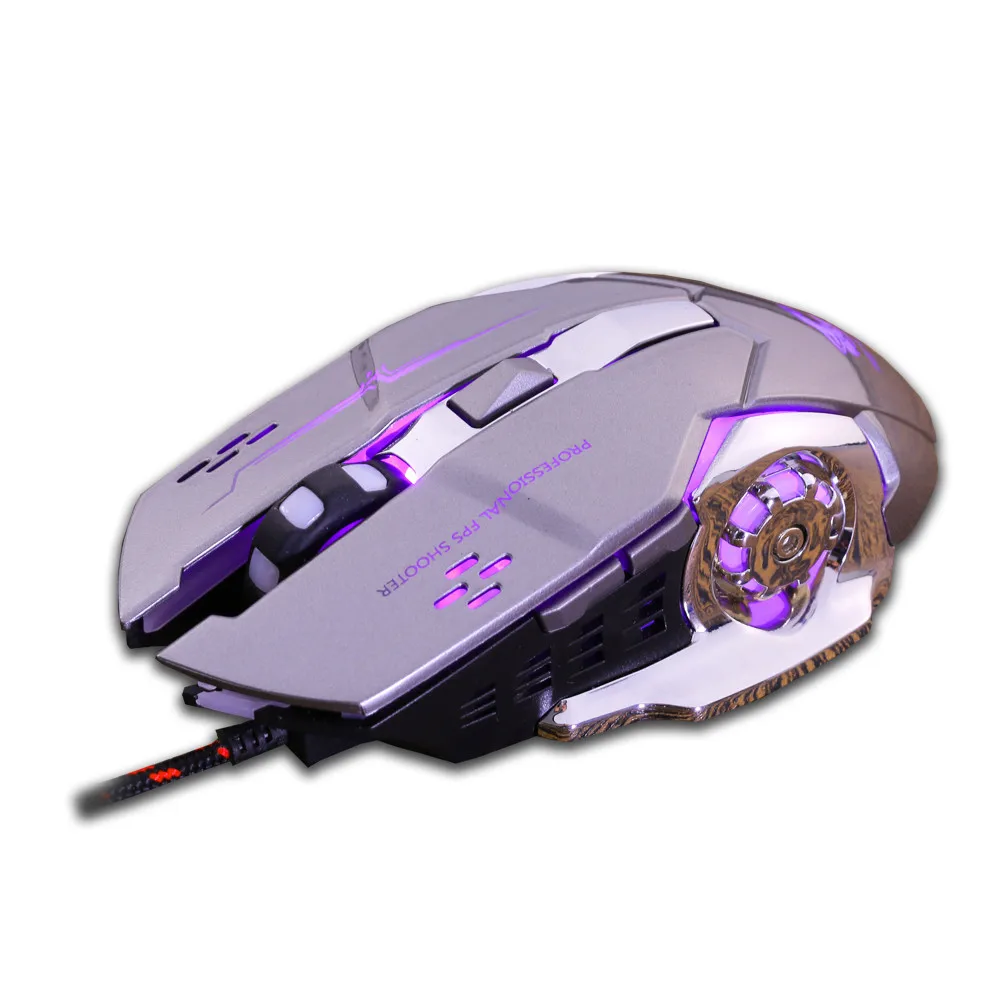 OMESHIN игровая мышь 6D 4000 dpi Регулируемая Проводная оптическая светодиодный компьютерная игровая мышь USB кабель мышь для ноутбука