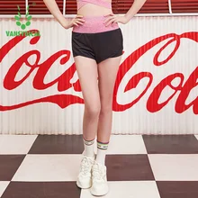 Женские шорты для бега, дышащие трико для бега, короткие женские шорты для спортзала, фитнеса, женские шорты для бега, 2 в 1