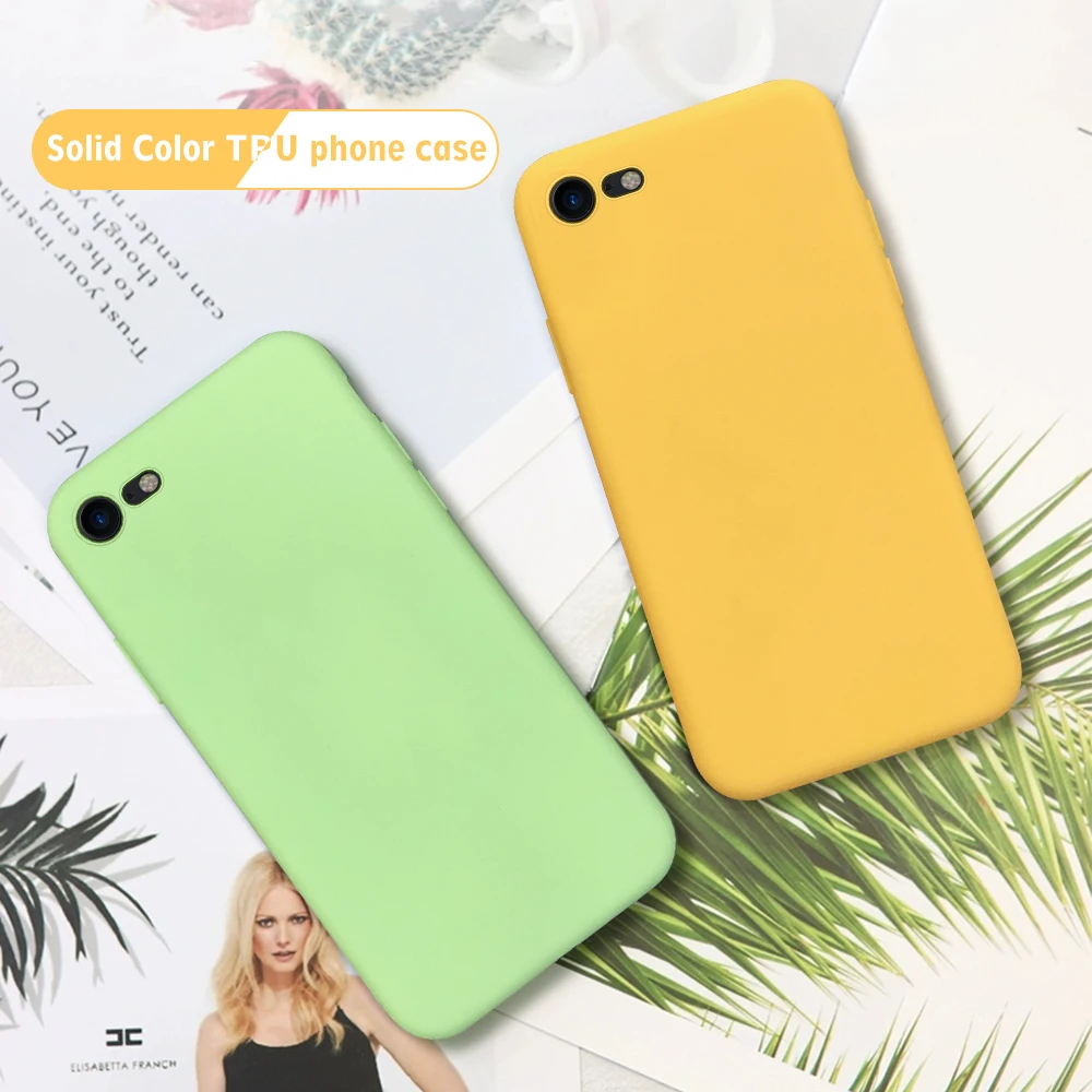 Ультратонкий Мягкий силиконовый чехол для iPhone XS Max XR X 7 8 6 6S Plus candy color задняя крышка