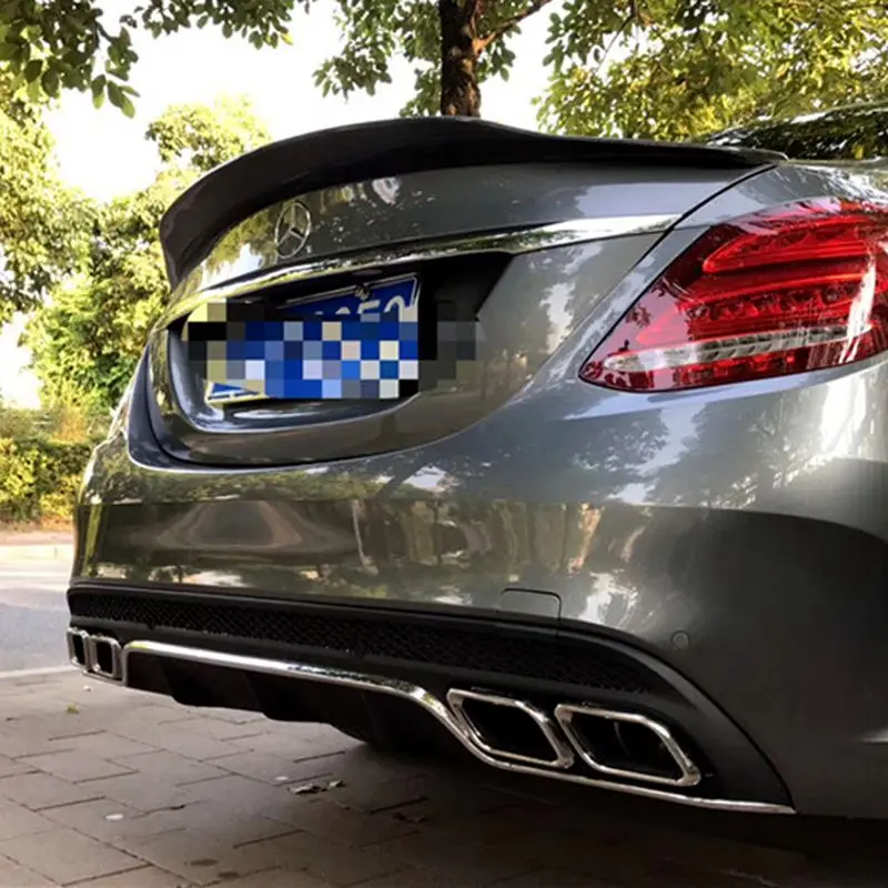Углеродное волокно черный задний багажник спойлер для Mercedes Benz W205 C180 C200 C260 автомобильное украшение в виде хвостового крыла